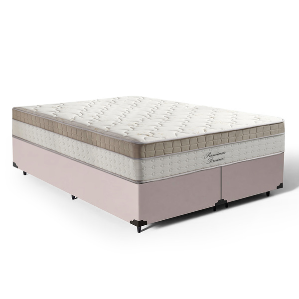 Cama Box + Colchão Anjos Premium Dream de Molas Ensacadas Pil