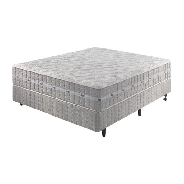 Cama Box + Colchão Casal Molas Ensacadas Alabama 138x188x61cm