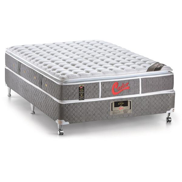Cama Box + Colchão Castor Casal Gold Star Light Stress New On