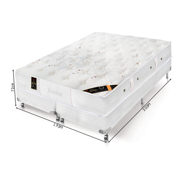 Cama Box Colchao Castor King Size Gold Star Pocket Kingdom Skin Double Face 193 X 203 X 74 Leroy Merlin