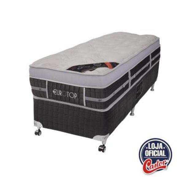 Cama Box + Colchão Castor Solteiro Eurotop Summer & Winter On