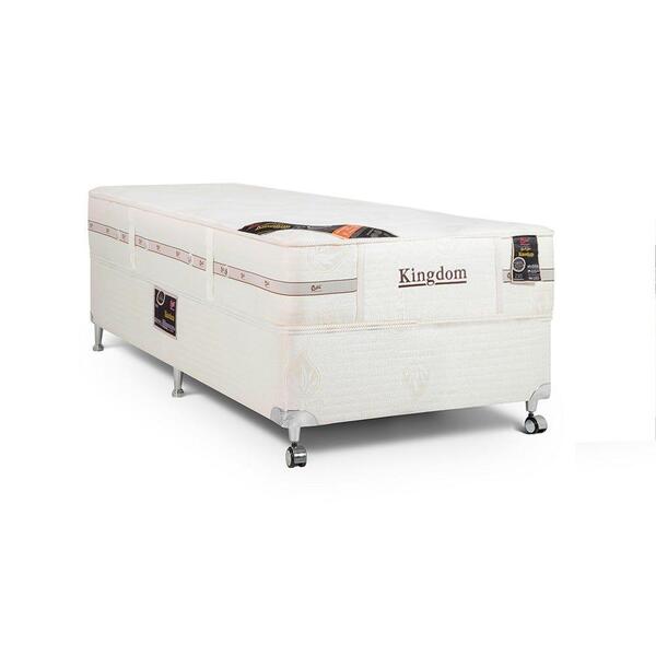 Cama Box + Colchão Castor Solteiro Kingdom Aloe Vera Double F