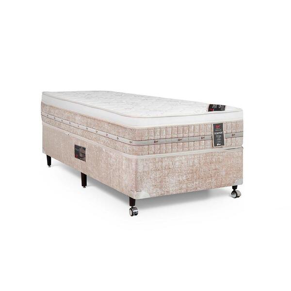Cama Box + Colchão Castor Solteiro Premium One Face Tecnopedi