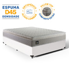 Cama Box + Colchão De Casal Strong D45 One Face 138x188x59cm