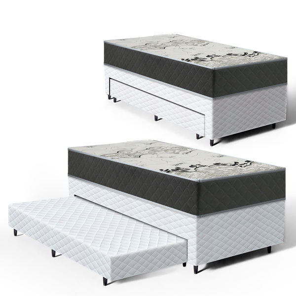 Cama Box + Colchão De D33 Iso 3000 Gazin + Auxiliar De Espuma