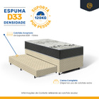 Cama Box + Colchão De D33 Iso 3000 Gazin + Auxiliar De Espuma