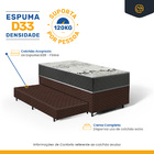 Cama Box + Colchão De D33 Iso 3000 Gazin + Auxiliar De Espuma