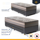 Cama Box + Colchão De D33 Millenium One Face + Auxiliar De Es