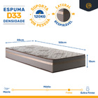 Cama Box + Colchão De D33 Millenium One Face + Auxiliar De Es
