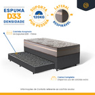 Cama Box + Colchão De D33 Millenium One Face + Auxiliar De Es