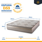 Cama Box + Colchão De Espuma D33 Millenium One Face King 193