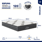 Cama Box + Colchão De Espuma D33 Ortobom Airtech Ortopillow 1