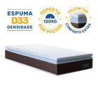 Cama Box + Colchão De Espuma D33 Pillow Top Comfort Luxo + Au