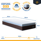 Cama Box + Colchão De Espuma D33 Pillow Top Comfort Luxo + Au