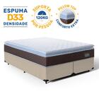Cama Box + Colchão De Espuma D33 Pillow Top Comfort Luxo King