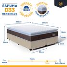 Cama Box + Colchão De Espuma D33 Pillow Top Comfort Luxo King