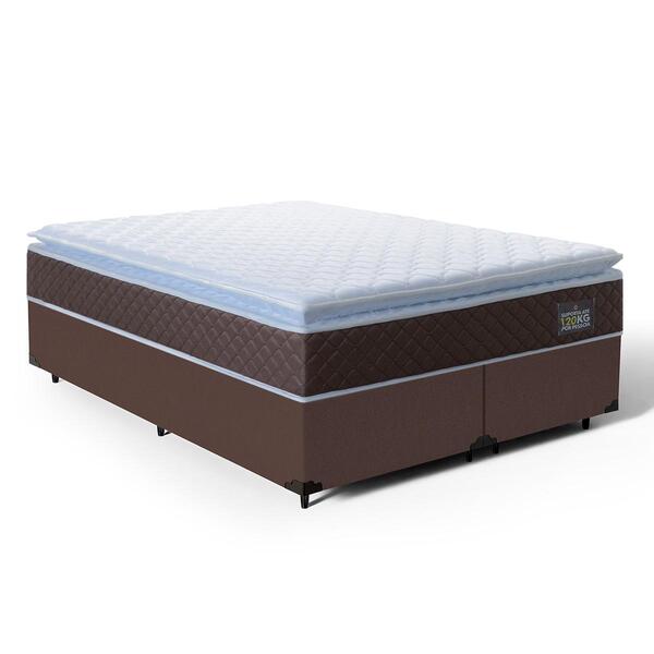 Cama Box + Colchão De Espuma D33 Pillow Top Comfort Luxo King