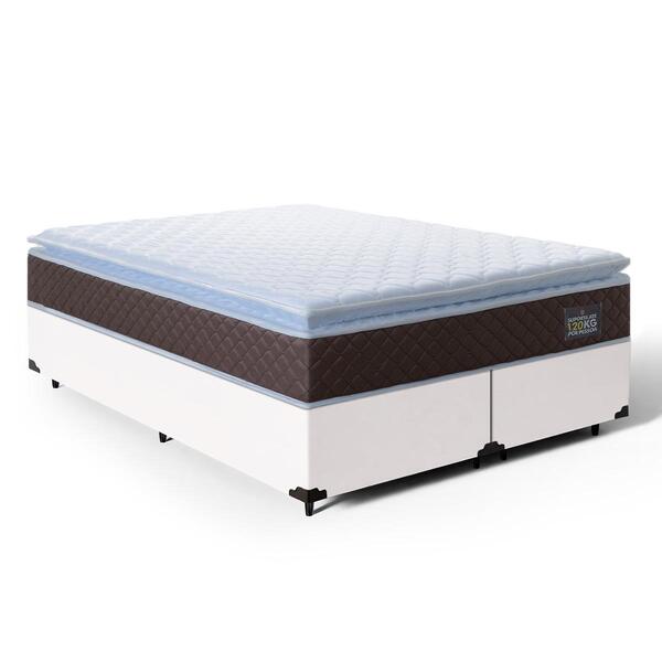 Cama Box + Colchão De Espuma D33 Pillow Top Comfort Luxo King