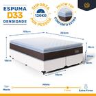 Cama Box + Colchão De Espuma D33 Pillow Top Comfort Luxo King