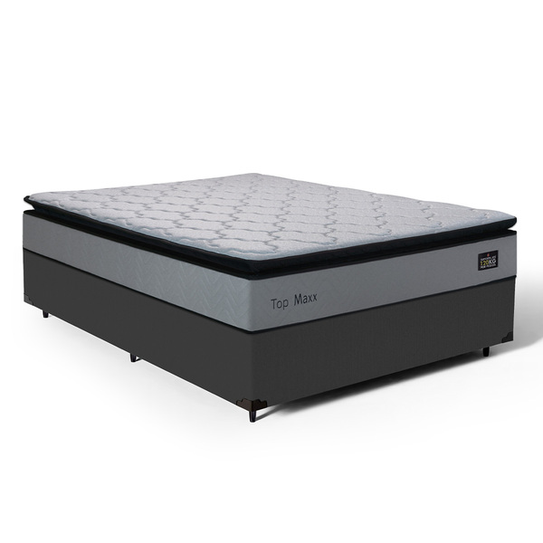 Cama Box + Colchão De Espuma D33 Pillow Top Maxx Casal 138 cm