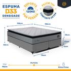 Cama Box + Colchão de Espuma D33 Pillow Top Maxx Queen 158 cm