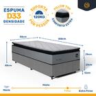 Cama Box + Colchão De Espuma D33 Pillow Top Maxx Solteiro 88