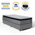 Cama Box + Colchão De Espuma D33 Pillow Top Maxx Solteiro 88