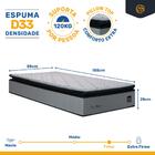 Cama Box + Colchão De Espuma D33 Pillow Top Maxx Solteiro 88