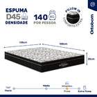 Cama Box + Colchão De Espuma D45 Ortobom Airtech Ortopillow 1