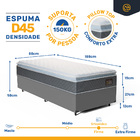 Cama Box + Colchão De Espuma D45 Pillow Top Fort Comfort Solt