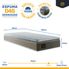 Cama Box + Colchão De Espuma D45 Pillow Top Strong One Face +