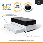 Cama Box + Colchão De Espuma D45 Pillow Top Suport Prime + Au