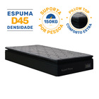 Cama Box + Colchão De Espuma D45 Pillow Top Suport Prime + Au