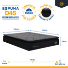 Cama Box + Colchão De Espuma D45 Pillow Top Suport Prime Quee