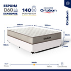 Cama Box + Colchão De Espuma D60 Ortobom Double Face Force Dr