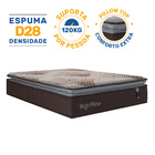 Cama Box + Colchão De Espuma Mega Pillow Queen 158 cm