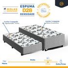 Cama Box + Colchão De Molas E Auxiliar De Espuma Unique 3 Em