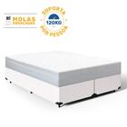 Cama Box + Colchão De Molas Ensacadas Classic Maxx White Quee