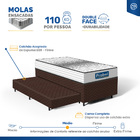 Cama Box + Colchão De Molas Ensacadas Double Face Essence Pro