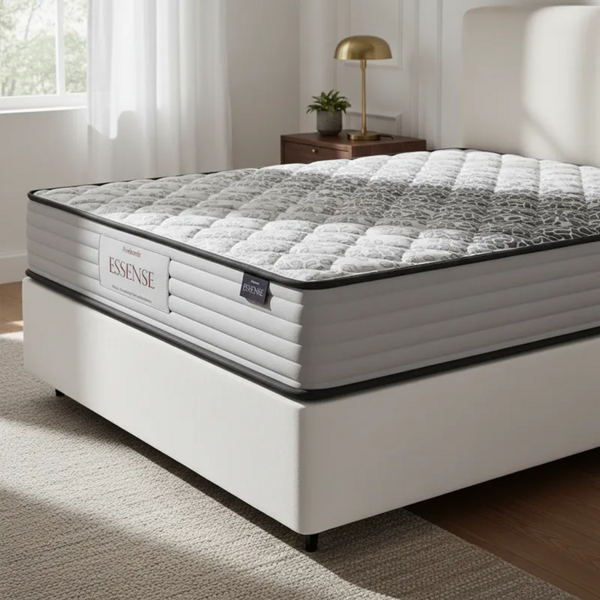 Cama Box + Colchão De Molas Ensacadas Double Face Essence Pro