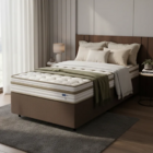 Cama Box + Colchão De Molas Ensacadas Double Face Pillow Euro