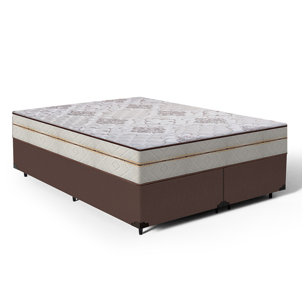 Cama Box + Colchão De Molas Ensacadas Luxury Queen 158 cm