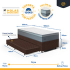 Cama Box + Colchão De Molas Ensacadas Pillow In Elite + Auxil