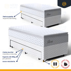 Cama Box + Colchão De Molas Ensacadas Pillow Top Flora + Auxi