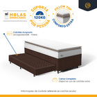 Cama Box + Colchão De Molas Ensacadas Pillow Top Neve + Auxil