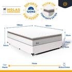 Cama Box + Colchão De Molas Ensacadas Pillow Top Neve Casal 1