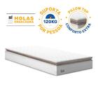 Cama Box + Colchão De Molas Ensacadas Pillow Top Neve Solteir