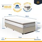 Cama Box + Colchão De Molas Ensacadas Pillow Top Neve Solteir