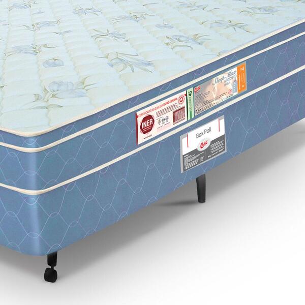 Cama Box + Colchão King Size Castor Espuma D45 Sleep Max 25cm Azul | Leroy  Merlin
