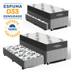 Cama Box + Colchão Ortobom De Espuma D33 Airtech 100 + Auxili
